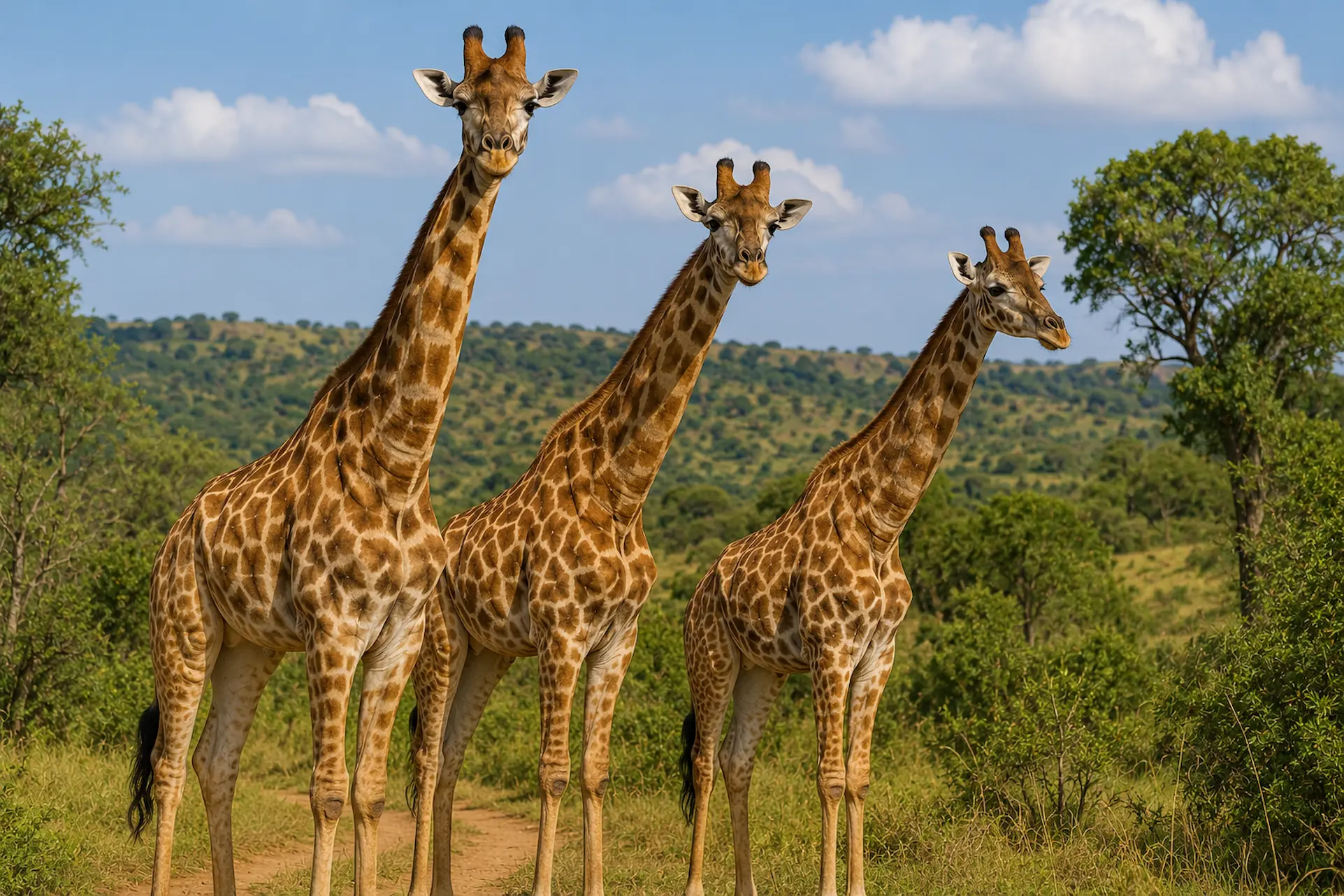 Giraffe in Hlane Royal National Park