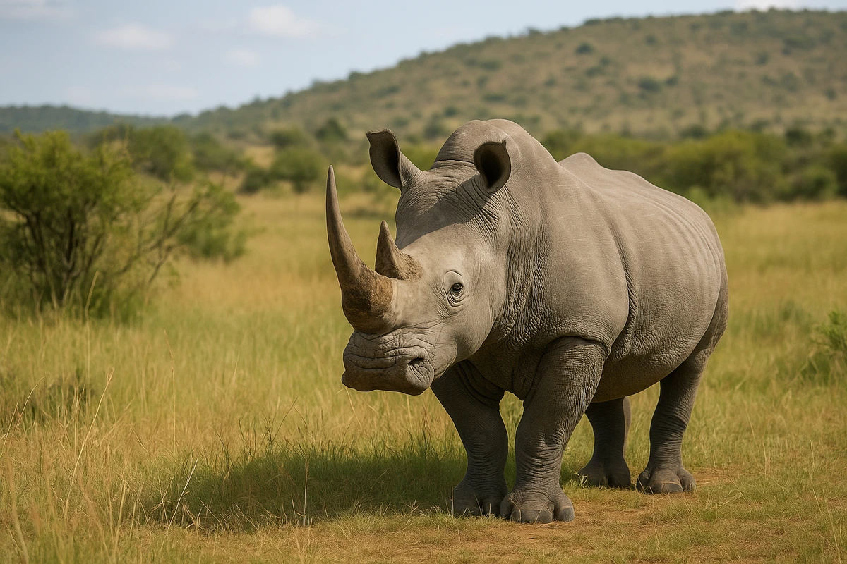 Rhino sighting on a Pilanesberg safari from Johannesburg